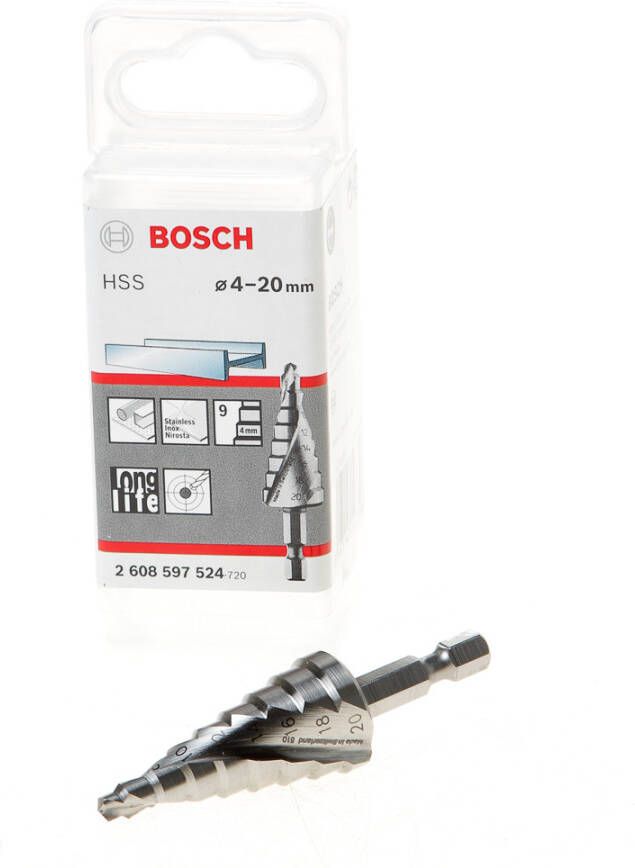 Bosch Trappenboor HSS 9 traps 4-20mm