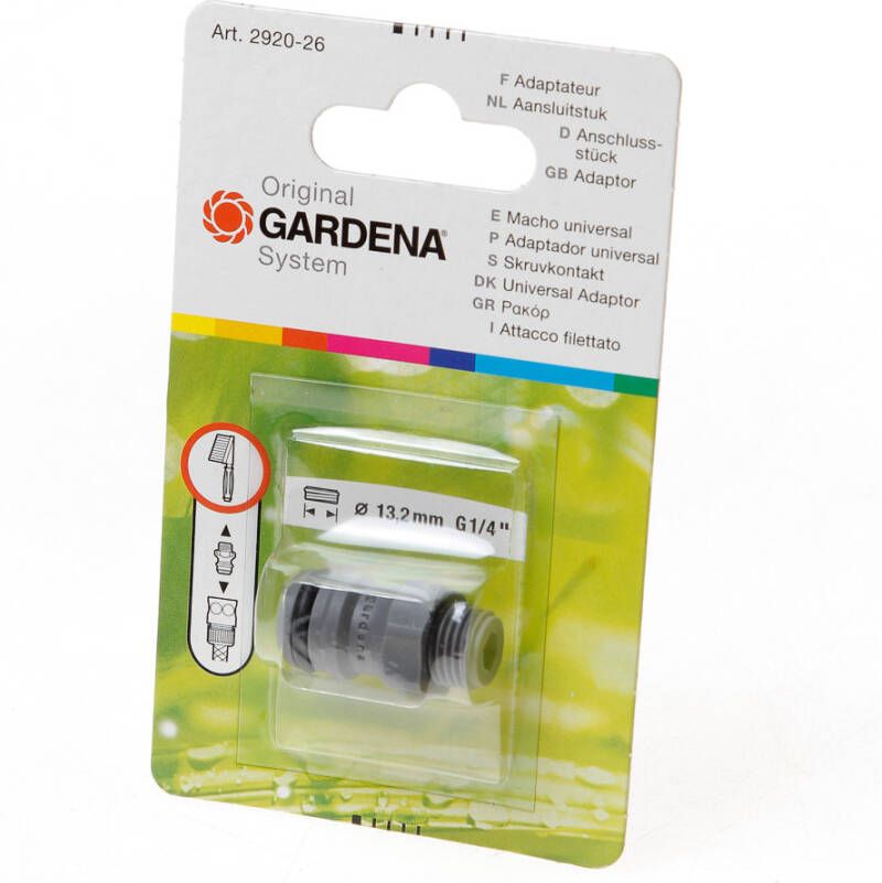 Mtools Gardena aansluitstuk insteeknippel schroefnippel 13 2 mm (G1 4) 2920-26 |
