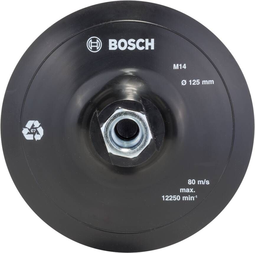 Bosch Accessoires Rubber schuurplateau voor haakse slijpmachines klithechtsysteem | 125mm 2609256272