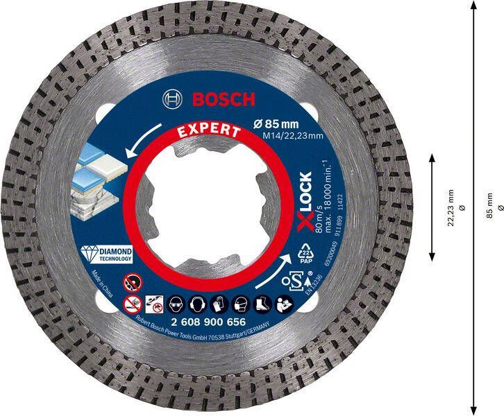 Bosch Expert HardCeramic X-LOCK diamantdoorslijpschijf 85 x 22 23 x 1 6 x 7 mm 1 stuk(s)