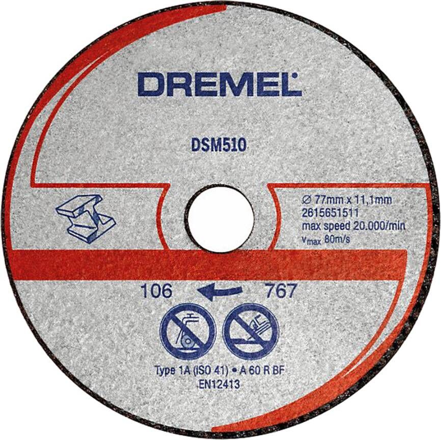 Dremel DSM20 metalen en kunststof snijschijf (DSM510) 2615S510JB