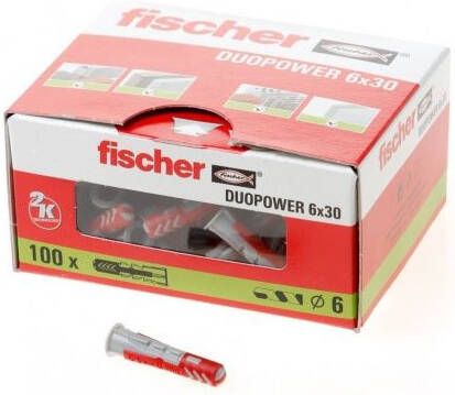 Fischer DUOPOWER Plug 6X30 100 Stuks