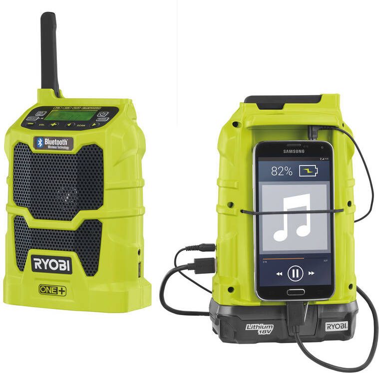 Ryobi R18R-0 18v radio met Bluetooth | One Plus | zonder accu&apos;s 5133002455