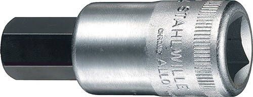 Stahlwille Dopsleutelbit | 1 2 inch binnen-6-kant | sleutelwijdte 19 mm | lengte 60 mm | 1 stuk 03050019