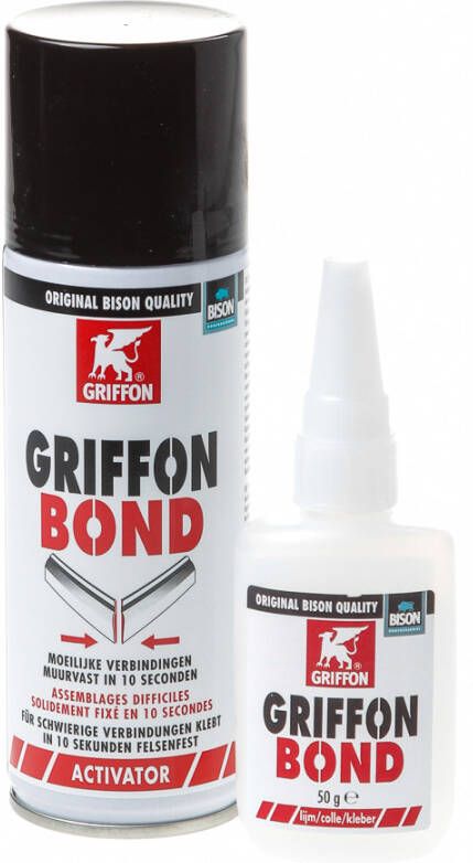 Mtools Griffon Bond Lijm 50 g + Activator 200 ml NL FR DE |