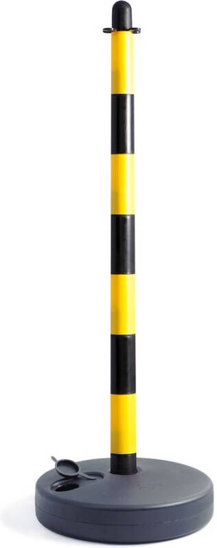 Dulimex Paal met ronde sokkel geel zwart