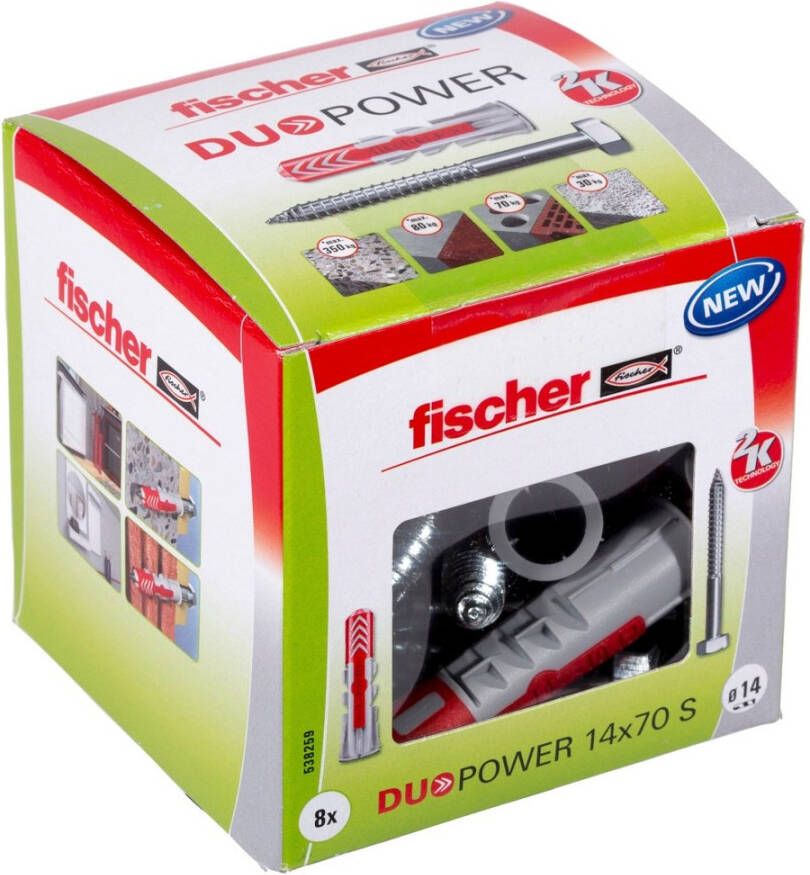 Fischer plug Duopower 14x70mm met schroef