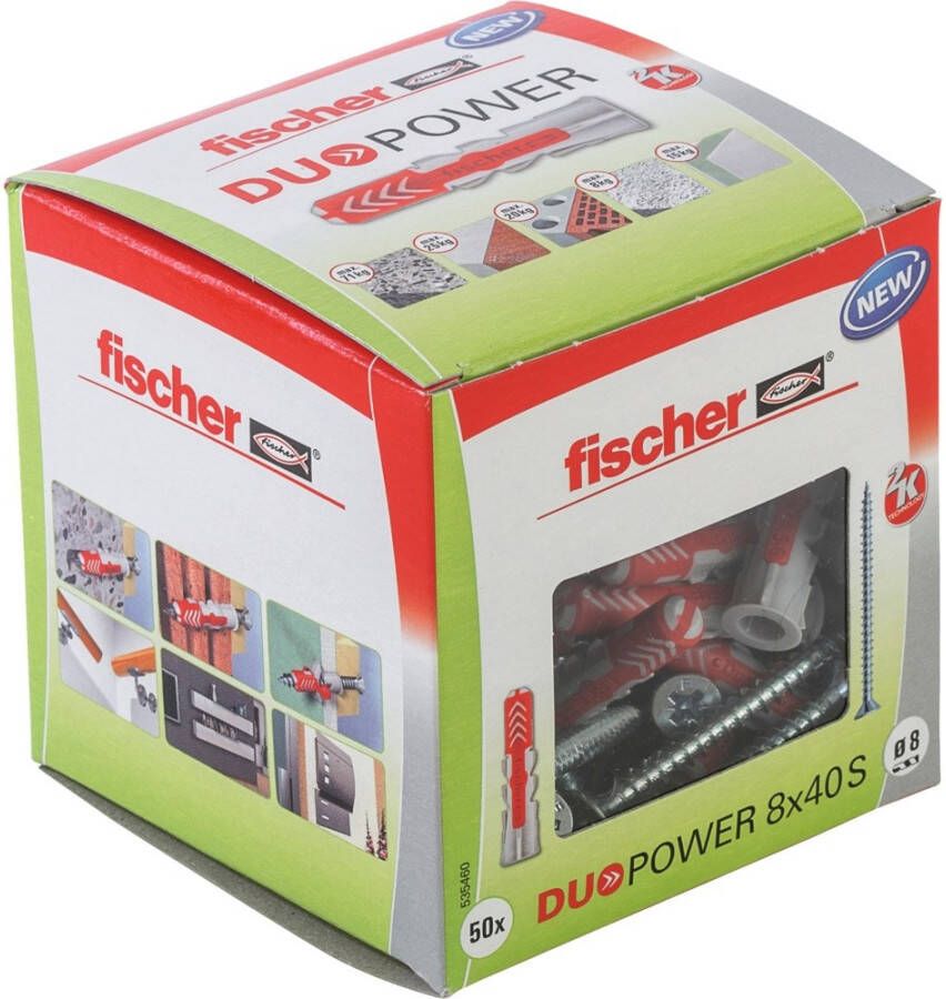 Fischer plug Duopower 8x40mm met schroef
