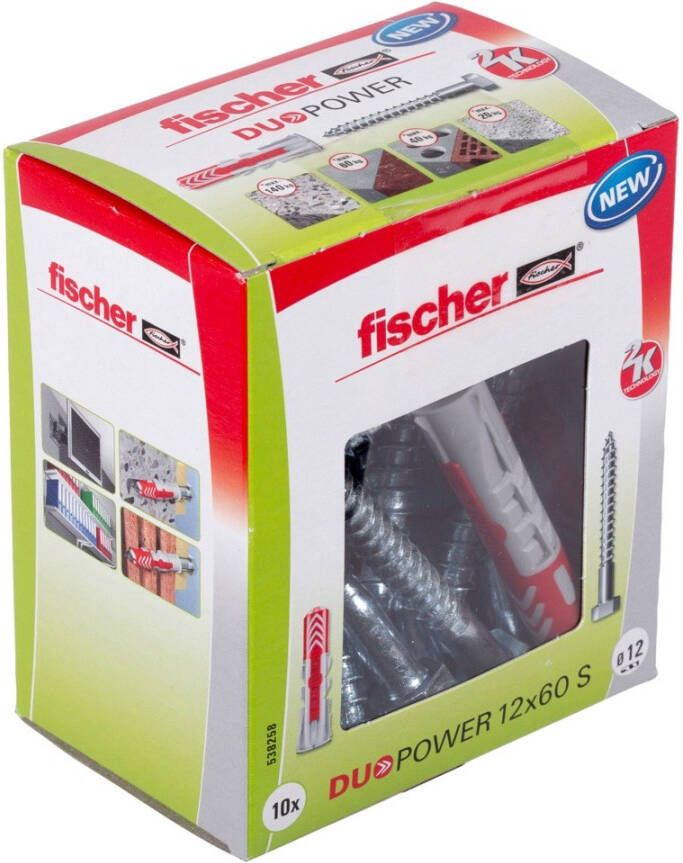 Fischer plug Duopower 12x60mm met schroef