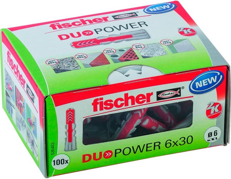 Fischer PLUG DUOPOWER6X30 535453 100ST