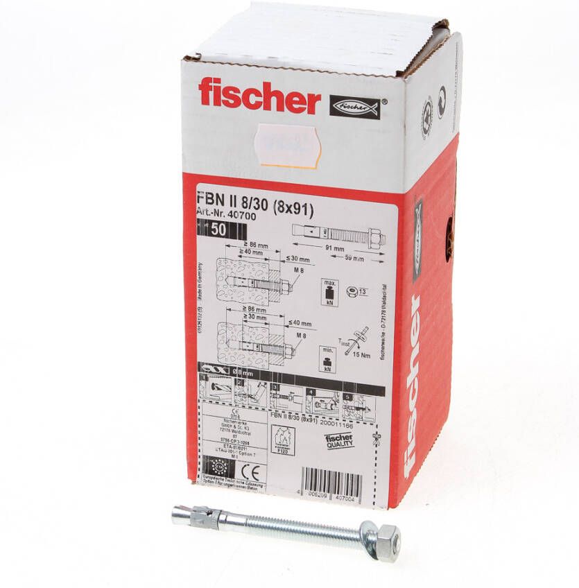 Fischer FBN II 8 30 (8X91) 50 St 40700