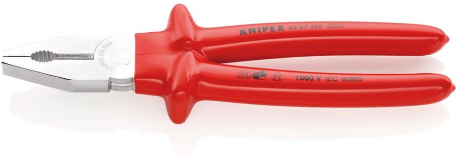 Knipex Kombitang verchroomd dompelisolatie VDE-getest 250 mm 0307250