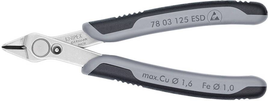 Knipex Zijsnijtang INOX 54 HRC 125 mm ESD 7803125ESD
