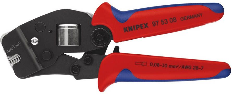 Knipex Zelfinstellende krimptang voor adereindhulzen gebruineerd | 190 mm 975308
