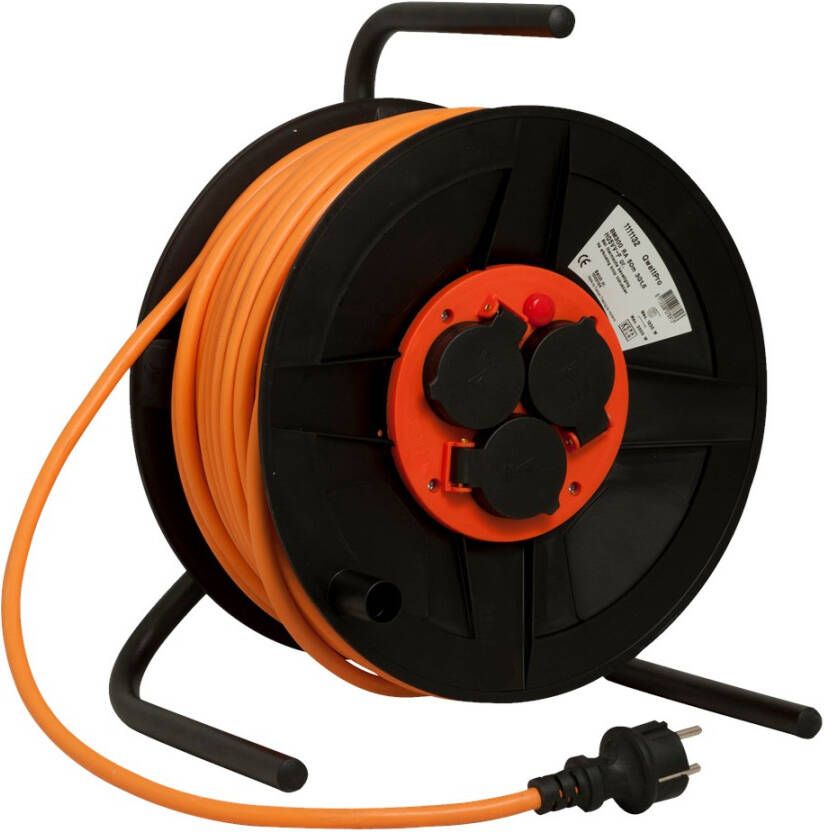 QwattPro kabelhaspel Vinyl BM300 RA 25m 3G1 5 H05VV-F oranje 1111131