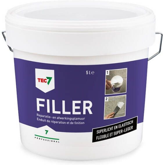 Tec7 Filler emmer Alles-in-één vulmiddel en afwerkingsplamuur 5l 601005000