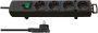 Brennenstuhl Comfort-Line Plus stekkerdoos met platte stekker 4-voudig zwart 2m H05VV-F 3G1 5 1153100100 - Thumbnail 2