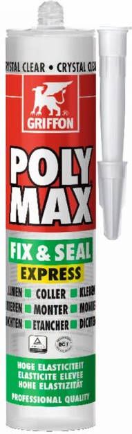 mtools Griffon Poly Max Fix & Seal Express Crystal Clear Koker 300 g NL FR DE |