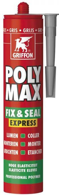 Mtools Griffon Poly Max Fix & Seal Express Grijs Koker 425 g NL FR DE |