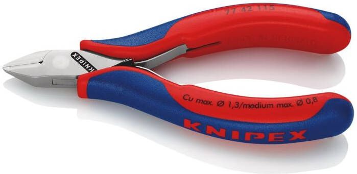 Knipex Elektronica-zijsnijtang met meer-componentengrepen 115 mm 7742115