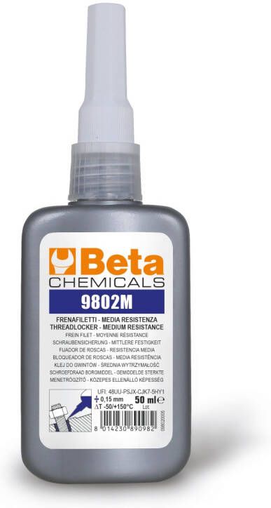 Beta 9802M 250 (1-2)-Schroefdraad Borgmiddel-Gem. 098020025