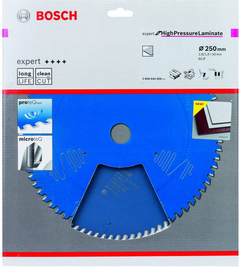 Bosch Accessoires Expert for High Pressure Laminate cirkelzaagblad EX TR T 250x30-80 1 stuk(s) 2608644359