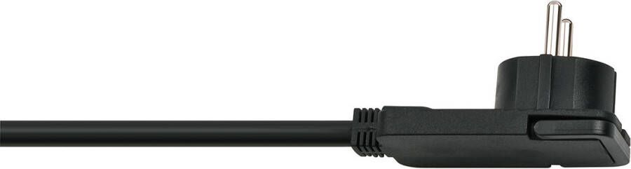 Brennenstuhl Comfort-Line Plus stekkerdoos met platte stekker 4-voudig zwart 2m H05VV-F 3G1 5