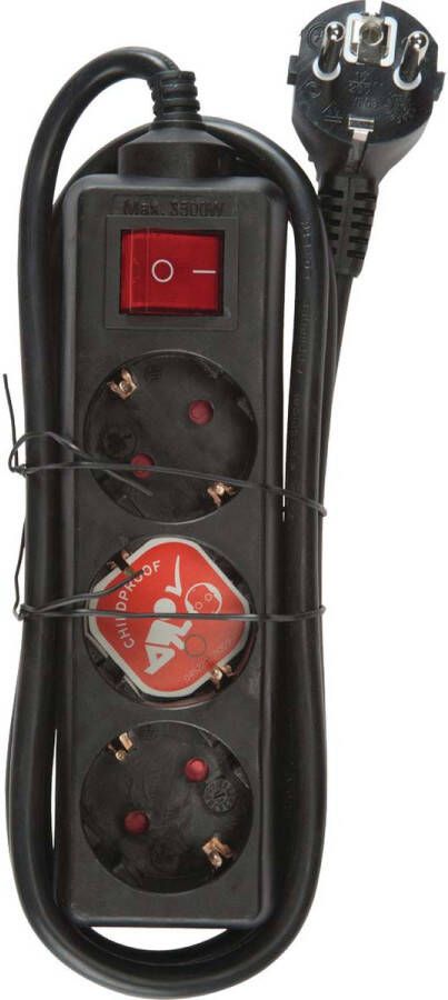Brennenstuhl 3-voudige stopcontacten Zwart met schakelaar 1 4 m H05VV-F 3G1 5 1550600413