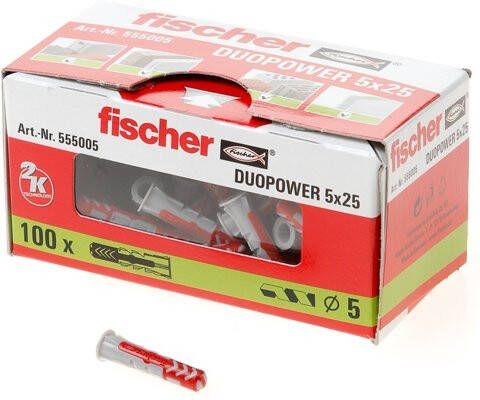 Fischer DUOPOWER 5X25 100 Stuks 555005