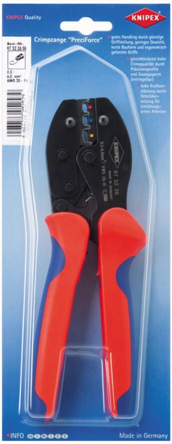 Knipex PreciForce© Krimptang gebruineerd met meer-componentengrepen 220 mm 975236