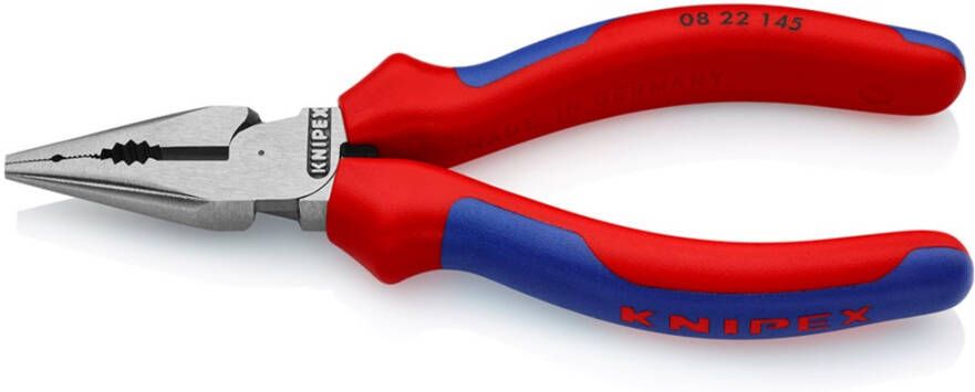 Knipex Kombi-tang spits gepolijst comfort 145mm 0822145