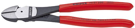 Knipex Kracht-zijsnijtang zwart geatramenteerd met kunststof bekleed 160 mm 7401160