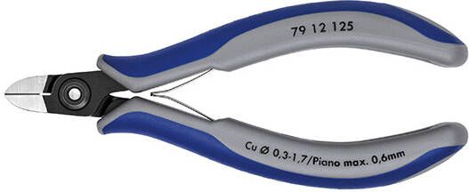 Knipex Precisie elektronica-zijsnijtang gebruineerd met meer-componentengrepen 125 mm 7912125