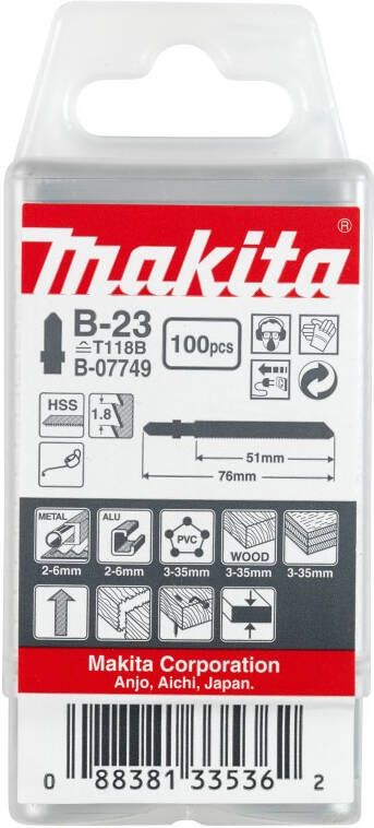 Makita Decoupeerzaagblad B23 T118B | 100 stuks