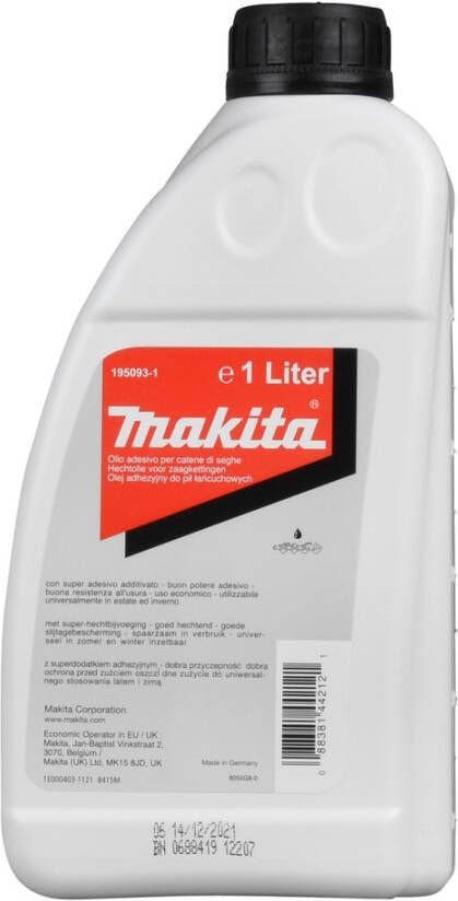 Makita 195093-1 Kettingzaagolie biotop 1ltr | Mtools