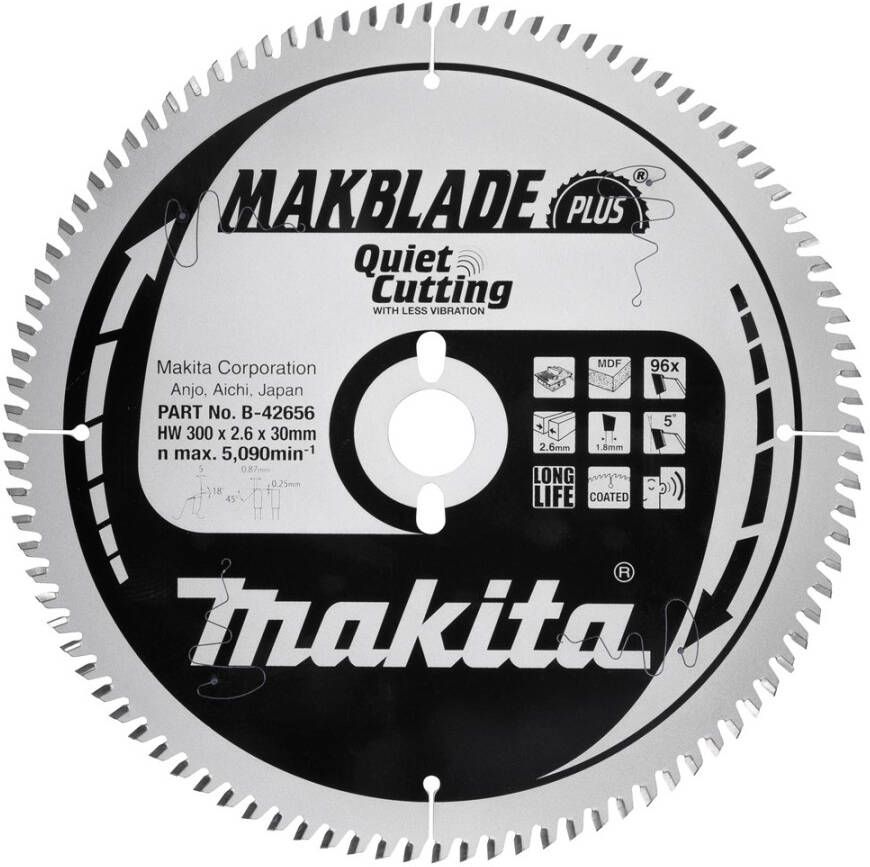 Makita Zaagblad MDF Diameter zaagblad 300mm