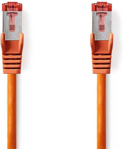 Nedis CAT6-kabel | RJ45 Male naar RJ45 Male | S FTP | 0.25 m | Oranje | 1 stuks CCGP85221OG025