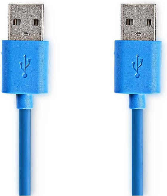 Nedis USB-Kabel | USB-A Male | USB-A Male | 5 Gbps | 1 m | Blauw | 1 stuks CCGP61000BU10