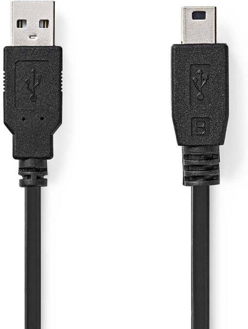 Nedis USB-Kabel | USB-A Male | USB Mini-B 5-Pins Male | 480 Mbps | 2 m | 1 stuks CCGB60300BK20