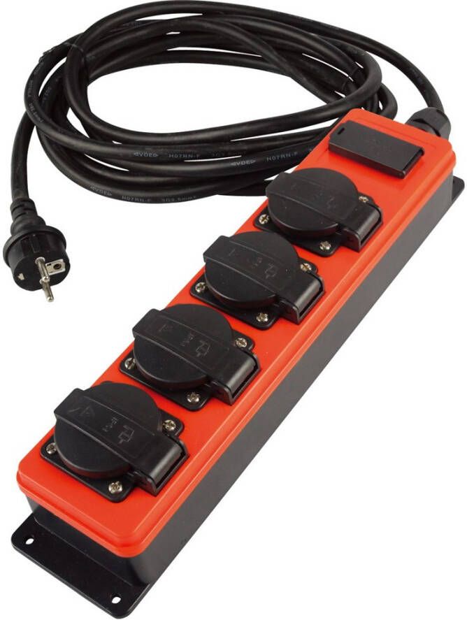 QwattPro verdeelblok Socketmaster met kabel 10 meter 3x2 5mm. | Mtools