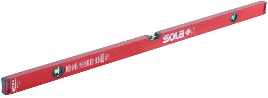 Sola Alu-Waterpas X-profiel BIGX3 200 200cm 3 libellen 0 50mm m rood 01373701