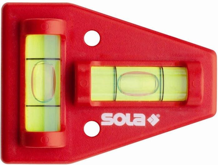 Sola Kunststof waterpas K5 blister 5cm 2 libellen caravan rood SB 01430920