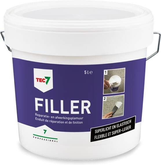 Tec7 Filler emmer Alles-in-één vulmiddel en afwerkingsplamuur 5l 601005000